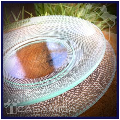 Imagem de Conjunto 6 Pratos Sobremesa Vidro Transparente Gema 19,6cm
