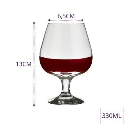 Imagem de Conjunto 6 Taças Nadir Conhaque 330ml Windsor Luxo