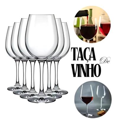 Imagem de Conjunto 6 Taças Vinho Cristal Elegance Vinho Tinto 540ml