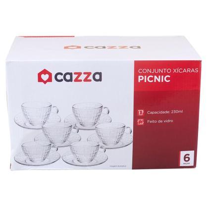 Imagem de Conjunto 6 Xícaras 230ml com Pires Picnic Cazza