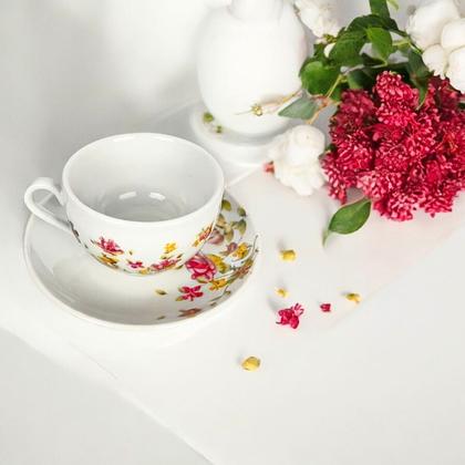 Imagem de Conjunto 6 Xícaras Com Pires Le Jardin De Porcelana 160ml