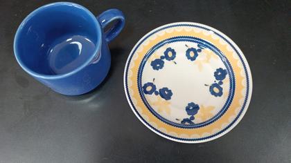 Imagem de Conjunto 6 Xicaras de Chá com Pires Donna Giardino 180ml em Porcelana Biona