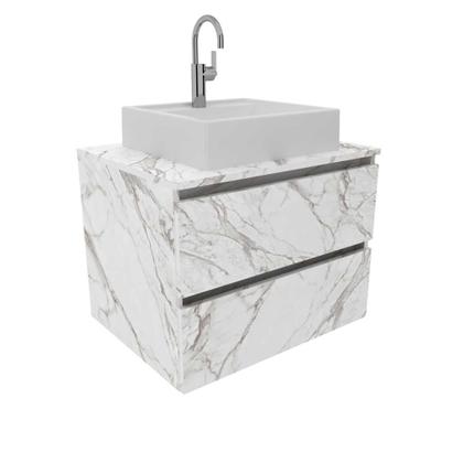 Imagem de Conjunto 60cm Gabinete para Banheiro com Espelheira e Cuba BN3627 Tecnomóbili