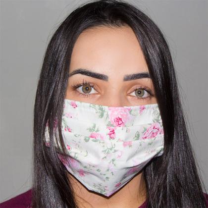 Imagem de Conjunto 7 Peças Máscara Protetora 100% Algodão Nanna Baby - Floral Rosa