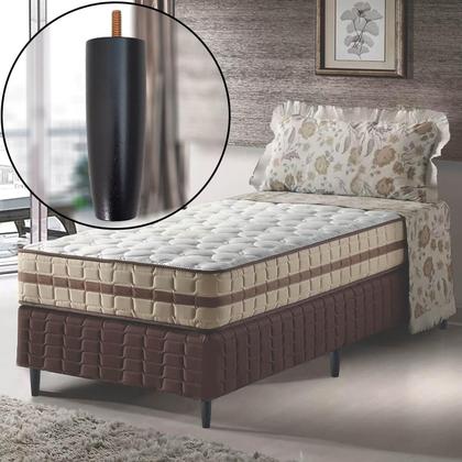 Imagem de Conjunto 7 Pés Para Cama Colchão Box Baú Casal ou Solteiro 12cm