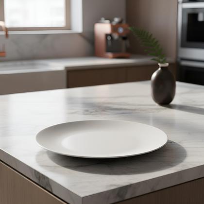 Imagem de Conjunto 8 Pratos Branco Suflair Vermelho Mesa Posta Servir