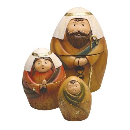 Imagem de Conjunto 9 de bonecos de nidificação para presépios da Sagrada Família Romana da Sagrada Família Romana
