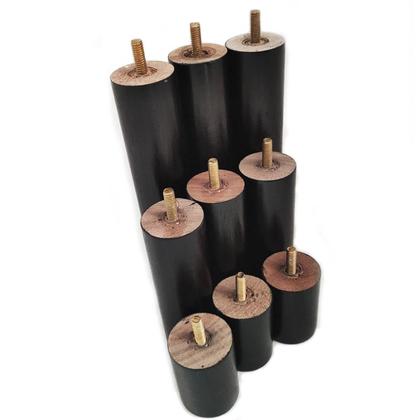 Imagem de Conjunto 9 Pés Anti Refluxo de Madeira para Cama Box Pés Fixos