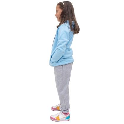 Imagem de Conjunto Abrigo de Frio Com Calça Infantil Feminina Blusa Canguru Estampa de Cachorrinho Quentinho
