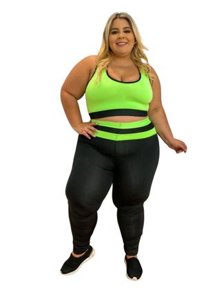 Imagem de Conjunto Academia Feminino Roupa Fitness Calça Legging e Top