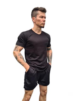 Imagem de Conjunto Academia Short 2 Em 1  Camiseta Dry Fit Masculino
