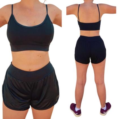 Imagem de Conjunto Academia Top com Bojo + Short Duplo Suplex Dry Fit