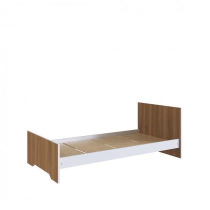 Imagem de Conjunto Aconchego Berço Americano c/Colchão e Guarda Roupa - Branco/Nogal