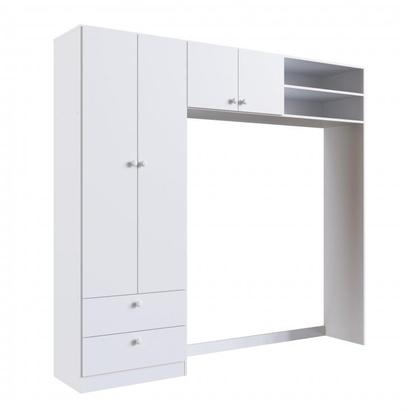 Imagem de Conjunto Aconchego Berço c/Colchão e Guarda Roupa - Branco