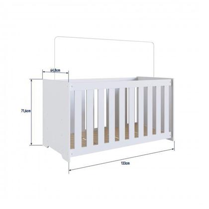 Imagem de Conjunto Aconchego Berço c/Colchão e Guarda Roupa - Branco