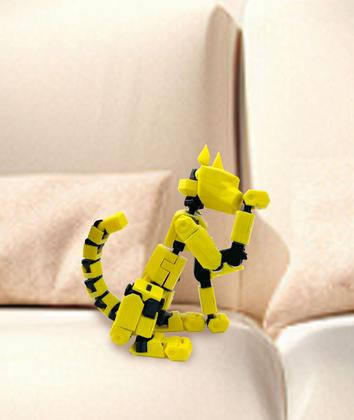 Imagem de Conjunto Action Cat T13 Action Cat Robot impresso em 3D em amarelo