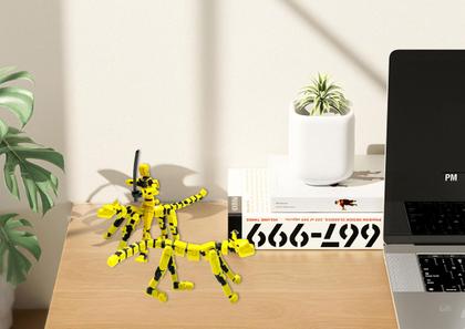 Imagem de Conjunto Action Cat T13 Action Cat Robot impresso em 3D em amarelo