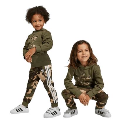 Imagem de Conjunto Adidas Moletom Capuz Camuflado Infantil - IC2133