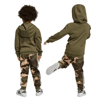 Imagem de Conjunto Adidas Moletom Capuz Camuflado Infantil - IC2133