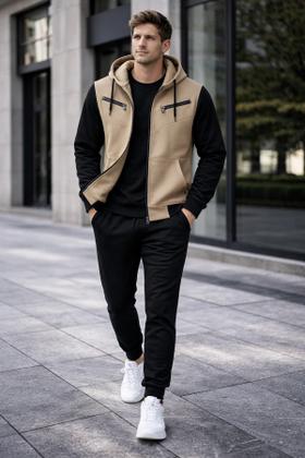 Imagem de Conjunto Agasalho Blusa De Frio De Zíper + Calça Moletom