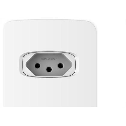 Imagem de Conjunto Alumbra Gracia 4X2 Branco Com Placa 2 Tomadas 10A 85335