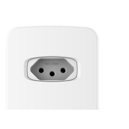 Imagem de Conjunto Alumbra Gracia 4X2 Branco Com Placa 2 Tomadas 10A 85335