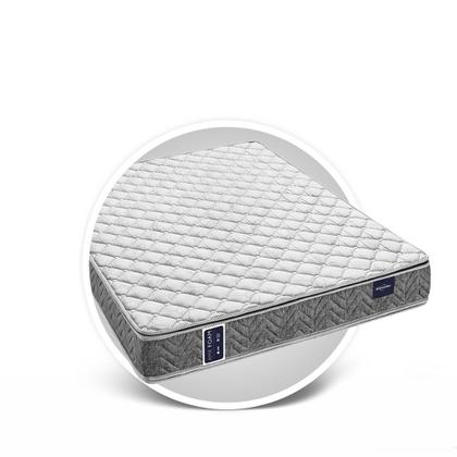 Imagem de Conjunto Amx FOAM Espuma D33 Americanflex Double Face Box Baú Max Ultra Suede Bege Queen Size 158x198x66cm