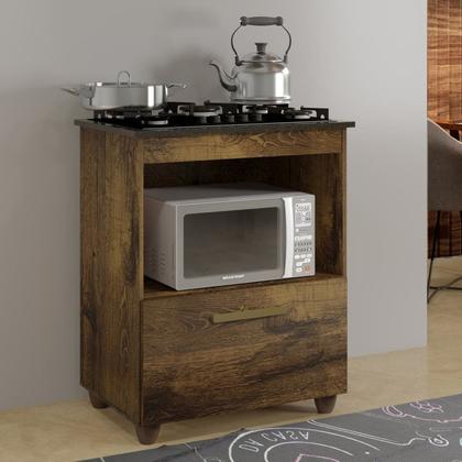 Imagem de Conjunto Armário Aéreo 2 Portas e Balcão para Cooktop 4 Bocas 1 Porta Basculante