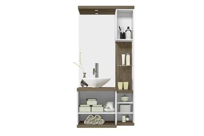 Imagem de Conjunto Armario para Banheiro Arezzo Amendoa