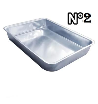 Imagem de Conjunto Assadeira Retangular de Alumínio Polido 3 Peças