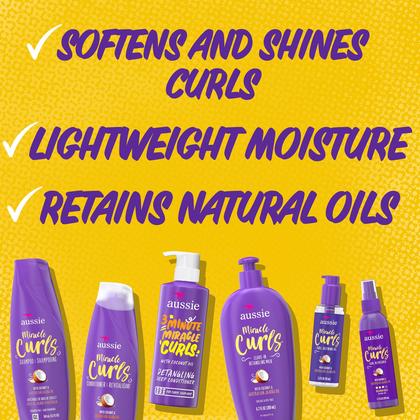 Imagem de Conjunto Aussie Miracle Curls: Shampoo e Condicionador + 4 Itens