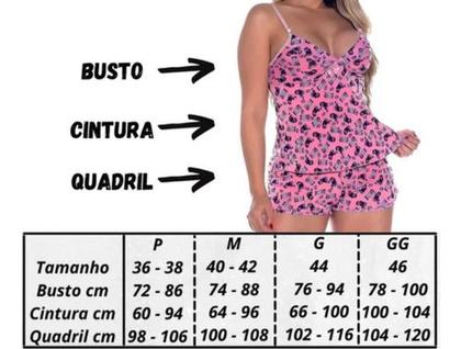 Imagem de Conjunto Baby Doll Pijama Para Dormir Feminino C57