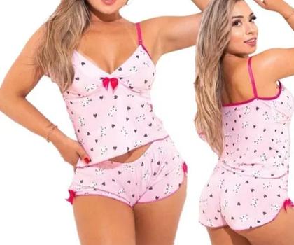 Imagem de Conjunto Baby Doll Pijama Para Dormir Feminino C57