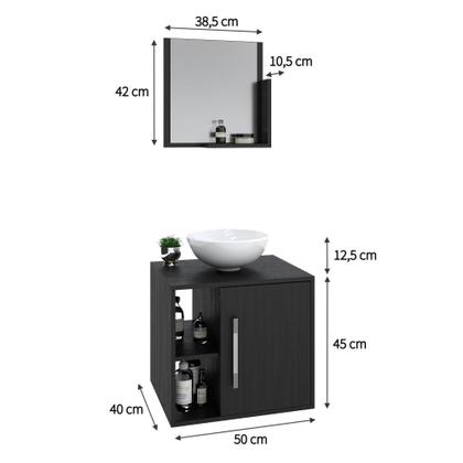 Imagem de Conjunto Balcão C/Cuba R30 e Espelheira Soft 500
