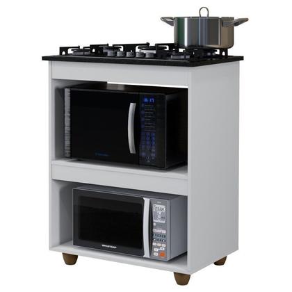 Imagem de Conjunto Balcão Cooktop 4 Bocas 2 Nichos para Forno e 2 Armários Aéreo