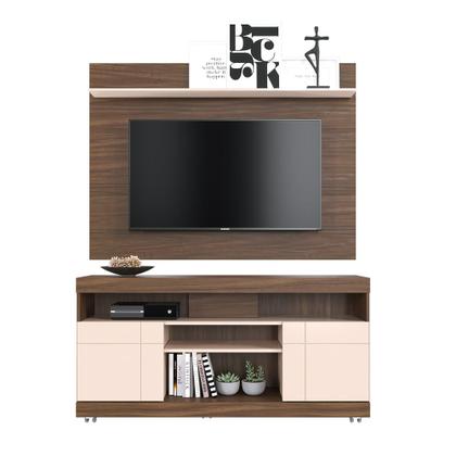 Imagem de Conjunto Bancada Norman com Painel Yates Natura Real/ Off White para TV 55 Polegadas