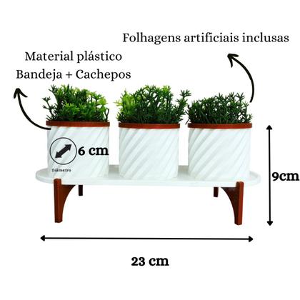 Imagem de Conjunto bandeja trio cachepo primo
