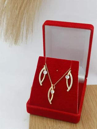 Imagem de Conjunto Banhado a Ouro Com Pedras Bijou Art