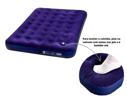 Imagem de Conjunto Barraca 2 Pessoas + Colchão Inflável Casal Camping