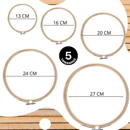 Imagem de Conjunto Bastidores Bambu Ajustáveis - Com 5 Tamanhos - Nybc