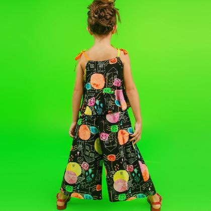 Imagem de Conjunto Bata e Calça Pantacourt Viscose "Dona Aranha"