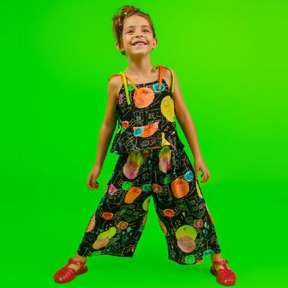 Imagem de Conjunto Bata e Calça Pantacourt Viscose "Dona Aranha"