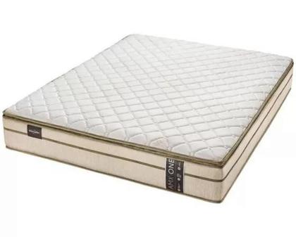 Imagem de Conjunto Baú Queen (Colchão Amx One Face Pillow Americanflex + Base Baú Econ. 36cm)