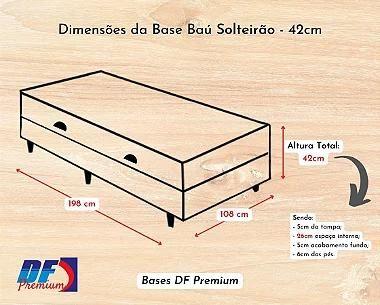 Imagem de Conjunto Baú Solteirão (Colchão ISO 100 Ortobom + Base Baú Trad. 46cm)