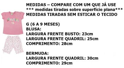 Imagem de Conjunto Bebê BLUSINHA C/ CAPRI EM TRICOLINE G (6 A 9 MESES)