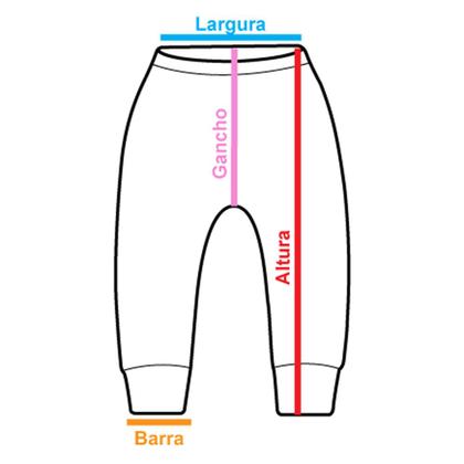 Imagem de Conjunto Bebê Body Bordado Urso Marinho com Calça Ecolinho