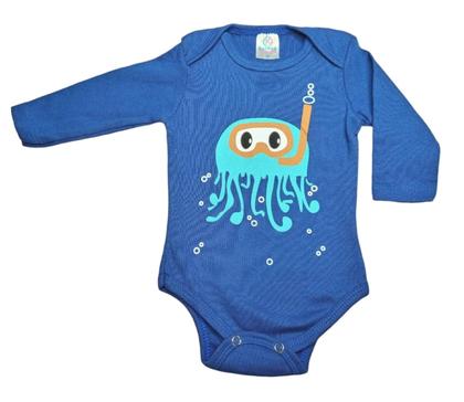 Imagem de Conjunto Bebê Body e Calça Longo Azul Mar Menino -Kappes
