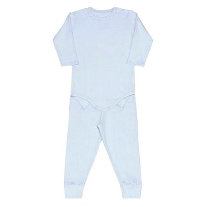 Imagem de Conjunto Bebê Dedeka Body ML Canelado Azul - 0880