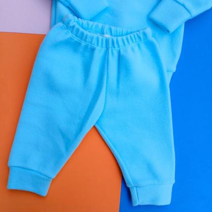 Imagem de Conjunto Bebê Infantil Soft Inverno Menino Menina Roupa de frio P ao 3 Enxoval Blusa e Calça com punho