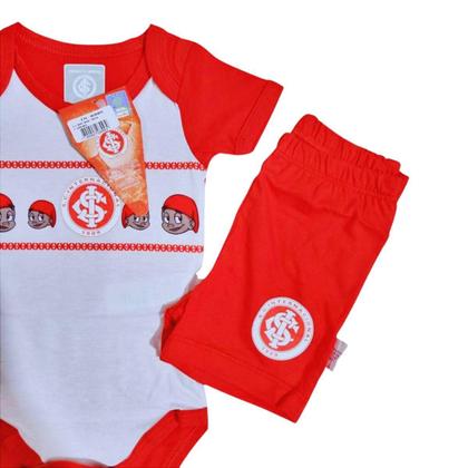 Imagem de Conjunto Bebê Internacional Body Shorts e Boné Oficial